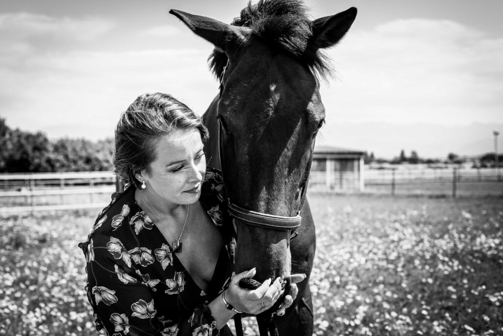 photographie portrait femme et cheval