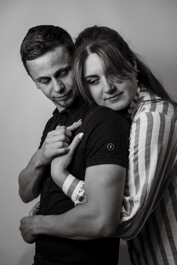 portrait couple studio photo